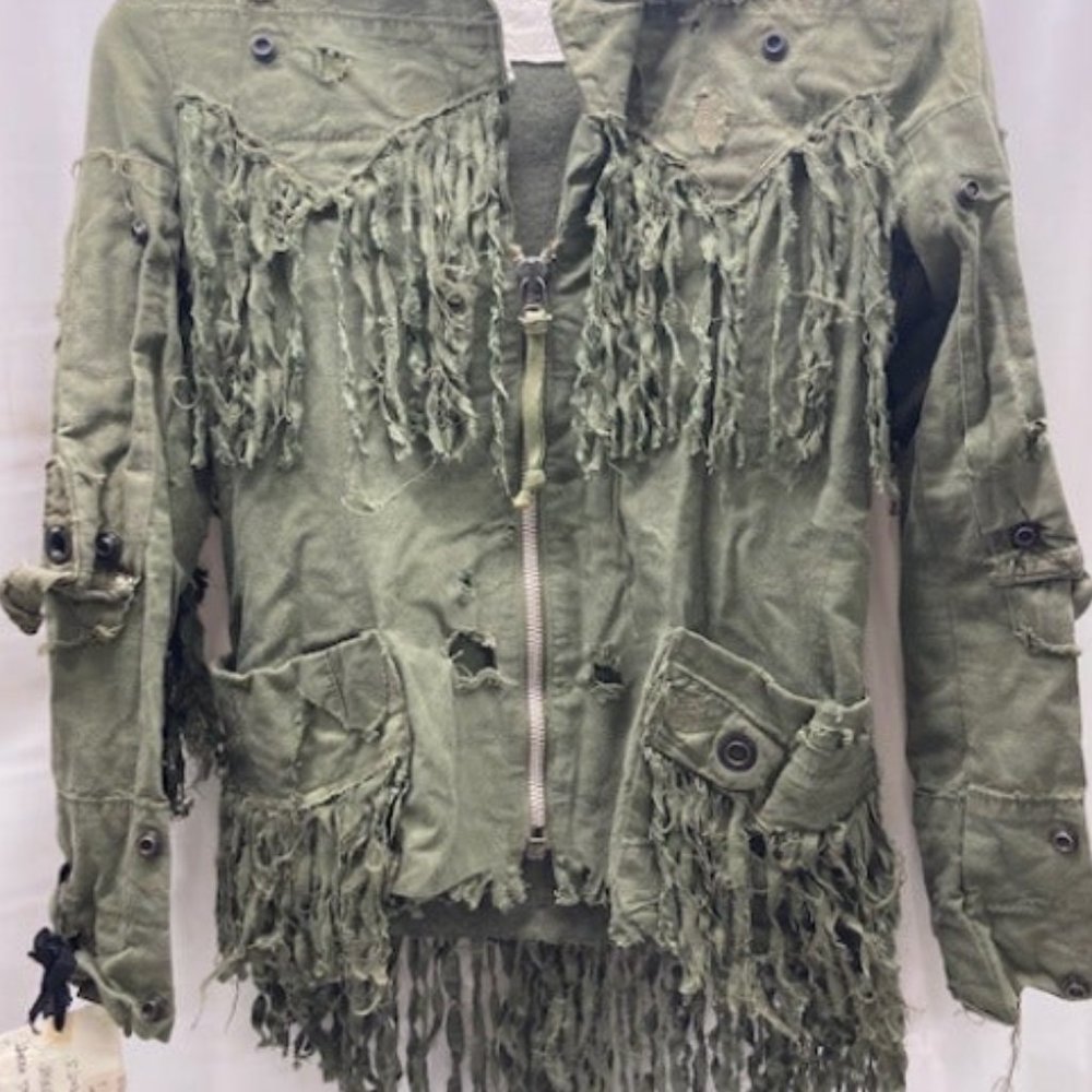 Greg Lauren Tent Fringe Dickens Mozart Zip-up Army Jacket Size 1- 2013- NEW